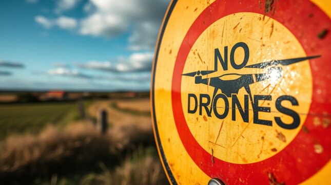drones not allowed sign
