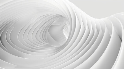 mesmerizing abstract design featuring smooth, flowing white curves and layers, creating sense of depth and movement. Ideal for modern backgrounds or artistic projects