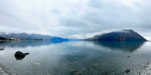 Very scenic view of Lake Ohau, New Zealand 2023b Feb.23