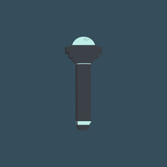 Cute Cartoon Flashlight Vector Illustration