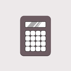 Kawaii Calculator Clipart Vector Design