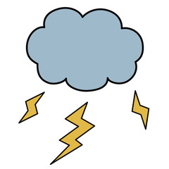 シンプルな雷雲のイラスト