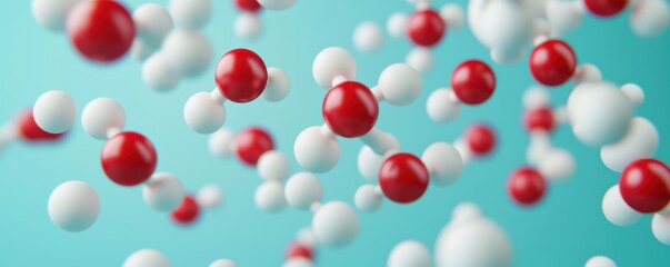 Molecular interactions in chemistry laboratory setting 3d visualization scientific environment close-up view research concept