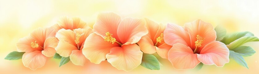 Obraz premium Radiant orange hina flowers in full bloom, a captivating display of nature's beauty