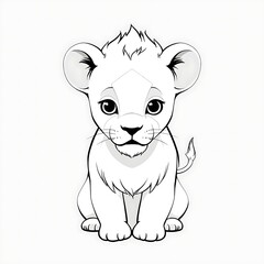 vector illustration of a bay lion