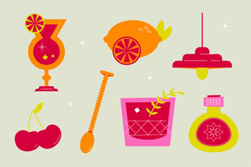 Mid Century Cocktail Illustration 2