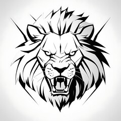 Fototapeta premium Capturing the essence of majesty and bravery in this lion head vector illustration