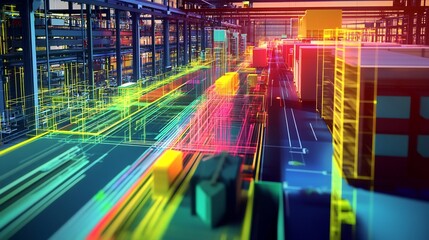 Vibrant representation of value chain optimization manufacturing highlighting efficiency sustainability logistics ar 169 no logo v 61 darya relaxed Create explore organize