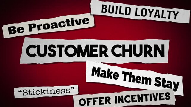 Customer Churn News Headlines How to Keep Clients Business Incentives Help 3d Animation