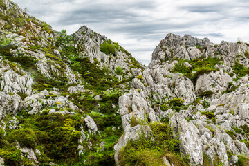Route to Covadonga, Lakes, Mountains, Cangas de Onis, Asturias, Picos de Europa, Spain