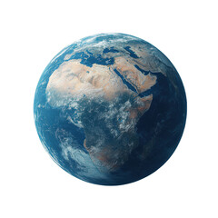 Fototapeta premium Earth from Space Africa and Middle East Visible, isolated on transparent background