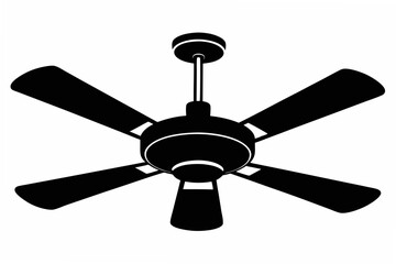 ceiling fan silhouette vector