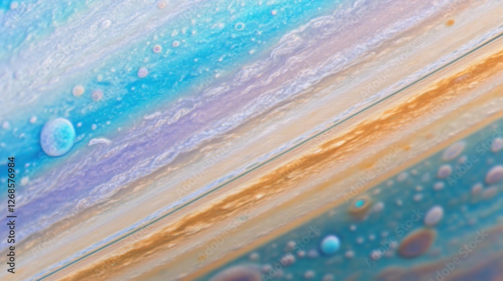 Poster colors and textures of jupiter captured in stunning detail during a space exploration mission. gener