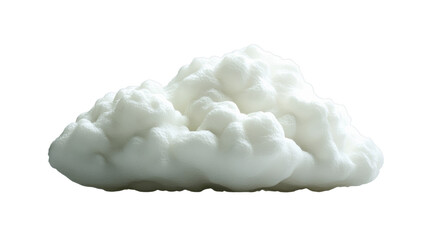 Fluffy white cloud isolated on black background