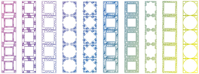 Kufi seamless pattern mega collection. Seamless Islamic pattern icon bundle