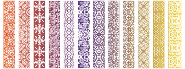 Kufi seamless pattern mega collection. Seamless Islamic pattern icon bundle