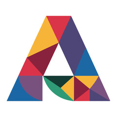 Colourfull Creative Letter A Shapes Logo
