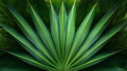 Fototapeta premium Leaves formed to a fan pattern.