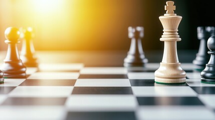 Chess King on the Chessboard.