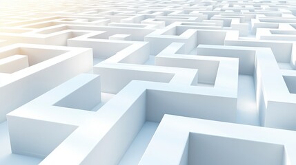 Abstract White Maze.