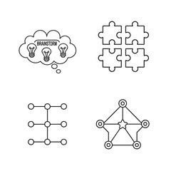 full editable stroke of teamwork icon 