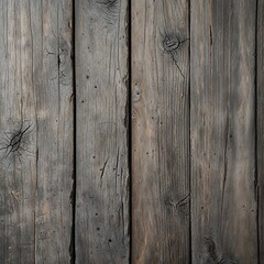 Fototapeta premium The wood appears aged and weathered, with visible grain patterns and numerous scratches and marks across its surface. The color is a mix of gray and brown tones, suggesting exposure to the elements ov
