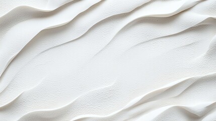 Abstract white textured background with wavy lines creating a serene and minimalist aesthetic pattern.