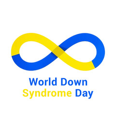 Infinity ribbon design for World Down Syndrome Day