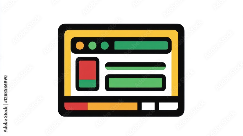 Poster webpage interface design element; data visualization; progress bar