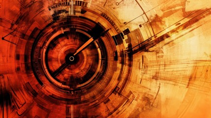 Abstract design with warm circular patterns