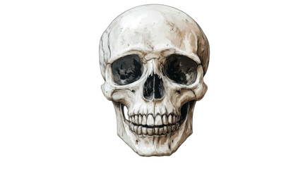 Skull on white isolate background