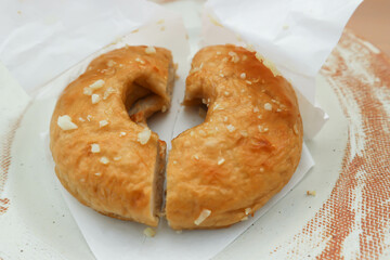 Bagel , almond Bagel or almond bread