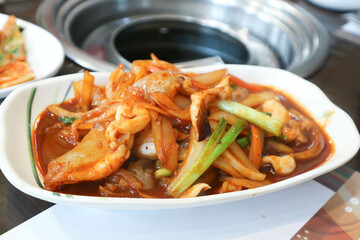 stir fried squid or stir fried spicy squid with onion
