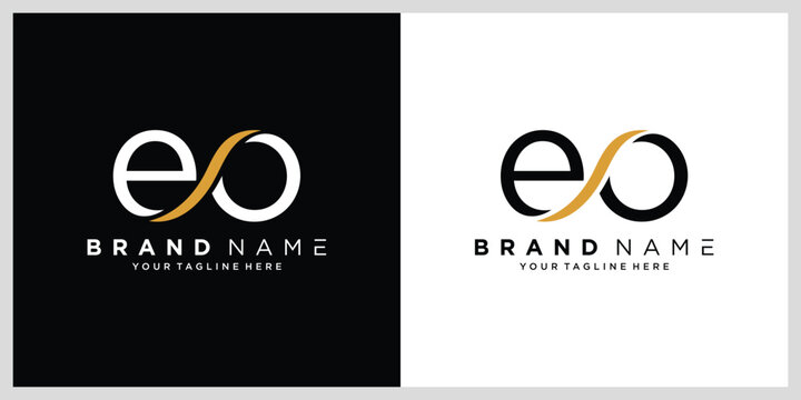 Initial EO or OE Logo Design Vector