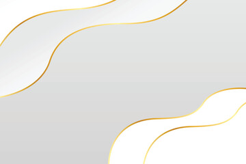 Luxury White and Gold Background with Golden Lines and Paper Cut Style. Premium Gray and Gold Background for Award, Nomination, Ceremony, Formal Invitation or Certificate Design