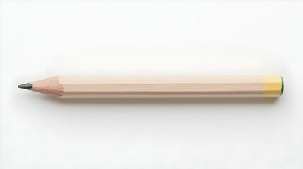 Obraz premium Used Wooden Pencil on White Background