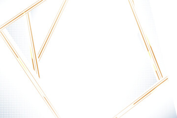 Luxury White and Gold Background with Golden Lines and Paper Cut Style. Premium Gray and Gold Background for Award, Nomination, Ceremony, Formal Invitation or Certificate Design