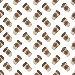 Coffee Cup Seamless Pattern