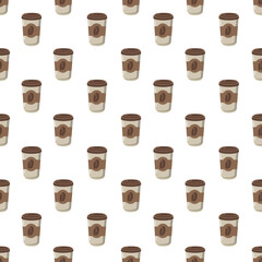 Coffee Cup Seamless Pattern