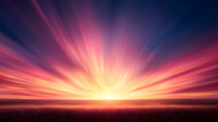 Obraz premium Vibrant Pink and Orange Sunset over a Field