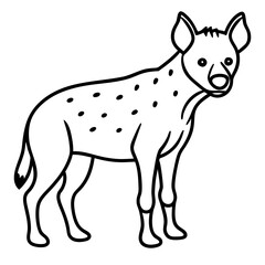 Minimalist Hyena Line Art Vector
