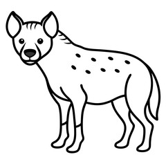 Minimalist Hyena Line Art Vector