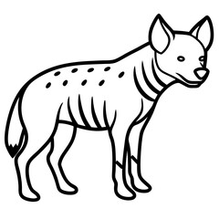Minimalist Hyena Line Art Vector