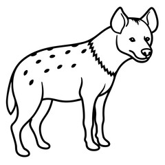 Minimalist Hyena Line Art Vector