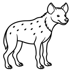 Minimalist Hyena Line Art Vector