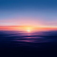 Obraz premium Vibrant Sunset over Calm Ocean