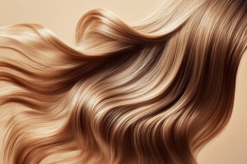 Naklejka premium long brown hair