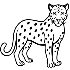 Minimalist Jaguar Line Art Vector