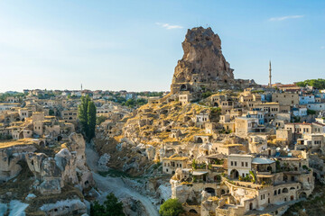 Ortahisar ancient village in Cappadocia, Turkey