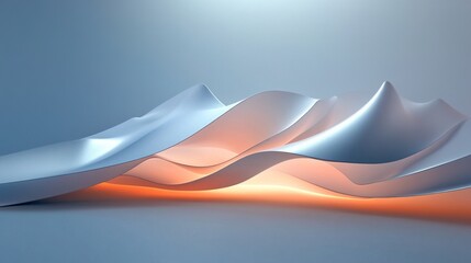 Abstract digital graph with clean lines and gradient lighting, embodying modern minimalism and professional clarity.
